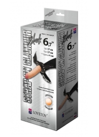 Пояс-трусики с насадкой Glamour - 17 см. - LOVETOY (А-Полимер) - купить с доставкой в Ельце