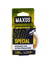 Презервативы с точками и рёбрами в пластиковом кейсе MAXUS Special - 3 шт. - Maxus - купить с доставкой в Ельце