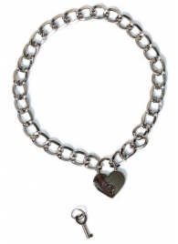 Серебристый ошейник Embrace с ключиком - Lola Games - купить с доставкой в Ельце