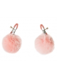 Зажимы на соски Angelic с розовыми меховыми шариками - Lola Games - купить с доставкой в Ельце