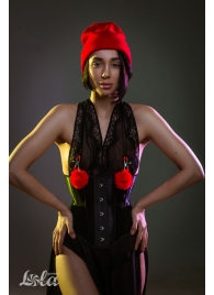 Зажимы на соски Angelic с красными меховыми шариками - Lola Games - купить с доставкой в Ельце