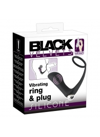 Черное эрекционное кольцо с анальной вибропробкой Vibrating Ring   Plug - Orion - в Ельце купить с доставкой