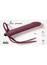 Бордовая вибронасадка для двойного проникновения Rori - 17 см. - Lola Games - купить с доставкой в Ельце