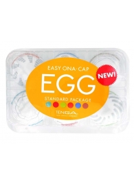 Набор из 6 мастурбаторов Tenga EGG Easy Beat с различным рельефом - Tenga - в Ельце купить с доставкой