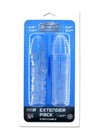 Комплект из 2 прозрачных насадок на пенис PENIS EXTENDER PACK - Dream Toys - в Ельце купить с доставкой