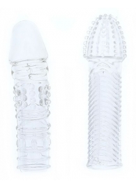 Комплект из 2 прозрачных насадок на пенис PENIS EXTENDER PACK - Dream Toys - в Ельце купить с доставкой