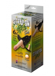 Пояс-трусики с 2 насадками Exotic-Sara - 16,5 см. - LOVETOY (А-Полимер) - купить с доставкой в Ельце