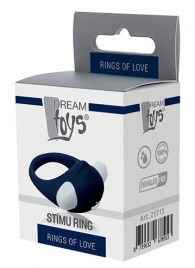 Гладкое синее эрекционное виброкольцо STIMU RING - Dream Toys - в Ельце купить с доставкой