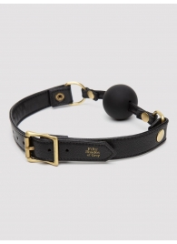 Черный кляп-шар Bound to You Faux Leather Ball Gag - Fifty Shades of Grey - купить с доставкой в Ельце