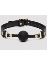 Черный кляп-шар Bound to You Faux Leather Ball Gag - Fifty Shades of Grey - купить с доставкой в Ельце