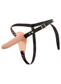 Телесный поясной страпон с вибрацией Vibrating Strap-On - 15,7 см. - Orion - купить с доставкой в Ельце