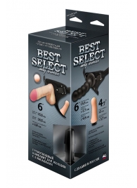 Черный пояс для женщин BEST SELECT с 3 насадками - LOVETOY (А-Полимер) - купить с доставкой в Ельце