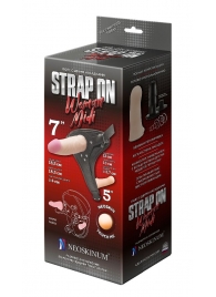 Реалистичный страпон Woman Midi с вагинальной пробкой - 19 см. - LOVETOY (А-Полимер) - купить с доставкой в Ельце