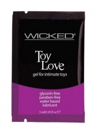 Лубрикант на водной основе для использования с игрушками WICKED Toy Love - 3 мл. - Wicked - купить с доставкой в Ельце