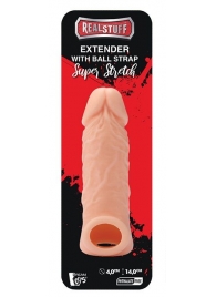 Телесная насадка EXTENDER WITH BALL STRAP 5.5 - 14 см. - Dream Toys - в Ельце купить с доставкой