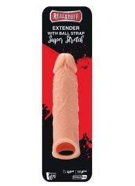 Телесная насадка EXTENDER WITH BALL STRAP 6.5 - 17 см. - Dream Toys - в Ельце купить с доставкой