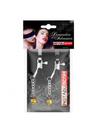 Оригинальные зажимы на соски с желтыми шариками - Notabu - купить с доставкой в Ельце