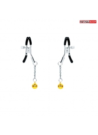 Оригинальные зажимы на соски с желтыми шариками - Notabu - купить с доставкой в Ельце