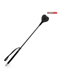 Черный стек с наконечником-сердечком - 54 см. - Notabu - купить с доставкой в Ельце