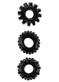 Набор из 3 черных эрекционных колец SET OF 3 COCKRINGS - Dream Toys - в Ельце купить с доставкой