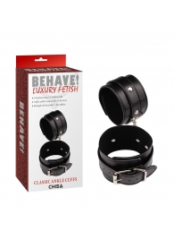 Черные оковы Classic Ankle Cuffs - Chisa - купить с доставкой в Ельце