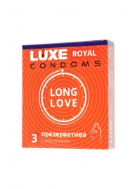 Презервативы с продлевающим эффектом LUXE Royal Long Love - 3 шт. - Luxe - купить с доставкой в Ельце