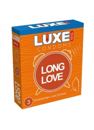 Презервативы с продлевающим эффектом LUXE Royal Long Love - 3 шт. - Luxe - купить с доставкой в Ельце