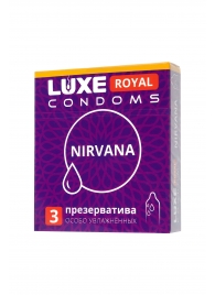 Презервативы с увеличенным количеством смазки LUXE Royal Nirvana - 3 шт. - Luxe - купить с доставкой в Ельце