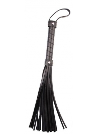 Черная многохвостая плеть Pleasure Whip - 46 см. - Chisa - купить с доставкой в Ельце