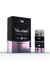 Жидкий интимный гель с эффектом вибрации Vibration! Bubble Gum - 15 мл. - INTT - купить с доставкой в Ельце
