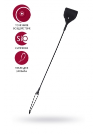 Черный гладкий стек с тонкой ручкой - 48 см. - ToyFa - купить с доставкой в Ельце