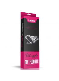 Серебристая плетка Struggle My Flogger с черной ручкой - 45 см. - Lovetoy - купить с доставкой в Ельце