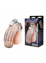 Металлическая клетка Prisoner Cock Сage с замком - BlueLine - купить с доставкой в Ельце