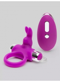 Лиловое виброкольцо с пультом ДУ Remote Control Cock Ring - Happy Rabbit - в Ельце купить с доставкой