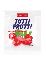 Гель-смазка Tutti-frutti со вкусом барбариса - 4 гр. - Биоритм - купить с доставкой в Ельце