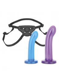 Страпон унисекс Beginners Strap-On с 2 насадками - 15 и 13 см. - Lux Fetish - купить с доставкой в Ельце