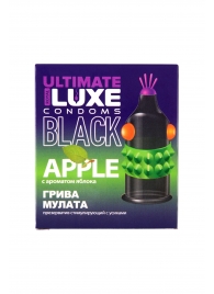 Черный стимулирующий презерватив  Грива мулата  с ароматом яблока - 1 шт. - Luxe - купить с доставкой в Ельце