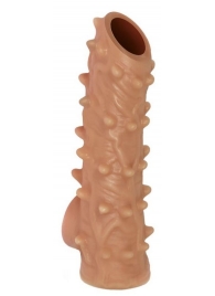 Телесная насадка с шипами и открытой головкой Nude Sleeve S - 10 см. - KOKOS - в Ельце купить с доставкой