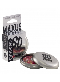 Экстремально тонкие презервативы в железном кейсе MAXUS Extreme Thin - 3 шт. - Maxus - купить с доставкой в Ельце