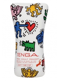 Мастурбатор-туба Keith Haring Soft Tube CUP - Tenga - в Ельце купить с доставкой