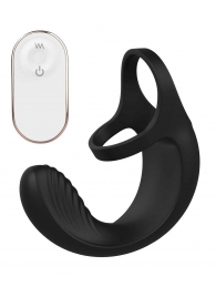 Черный анальный стимулятор с эрекционными кольцами Remote Couple Teaser - Dream Toys - в Ельце купить с доставкой