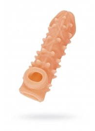 Телесная закрытая насадка с пупырышками Cock Sleeve Size M - 15,6 см. - KOKOS - в Ельце купить с доставкой
