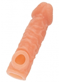 Телесная закрытая насадка с шершавой головкой Cock Sleeve Size M - 15,6 см. - KOKOS - в Ельце купить с доставкой