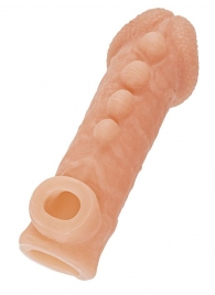 Телесная закрытая насадка с шишечками Cock Sleeve Size L - 17,6 см. - KOKOS - в Ельце купить с доставкой