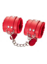 Красные наручники Anonymo из искусственной кожи - ToyFa - купить с доставкой в Ельце