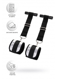 Черно-серебристые фиксаторы для рук на дверь Anonymo - ToyFa - купить с доставкой в Ельце