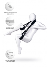 Черные кожаные стропы для фиксации Anonymo - ToyFa - купить с доставкой в Ельце