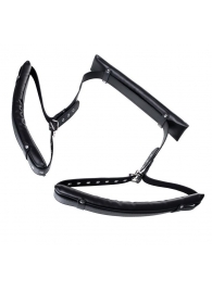 Черные кожаные стропы для фиксации Anonymo - ToyFa - купить с доставкой в Ельце