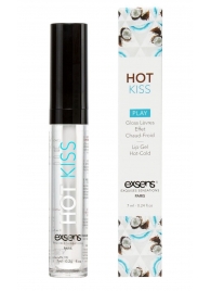 Блеск для губ Hot Kiss Coconut с ароматом кокоса - 7 мл. - Exsens - купить с доставкой в Ельце