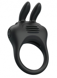 Черное эрекционное кольцо с вибрацией Davion - Baile - в Ельце купить с доставкой